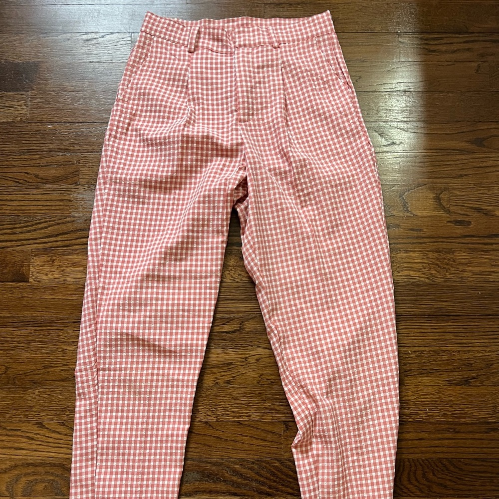 Pink and white trousers from SHEIN